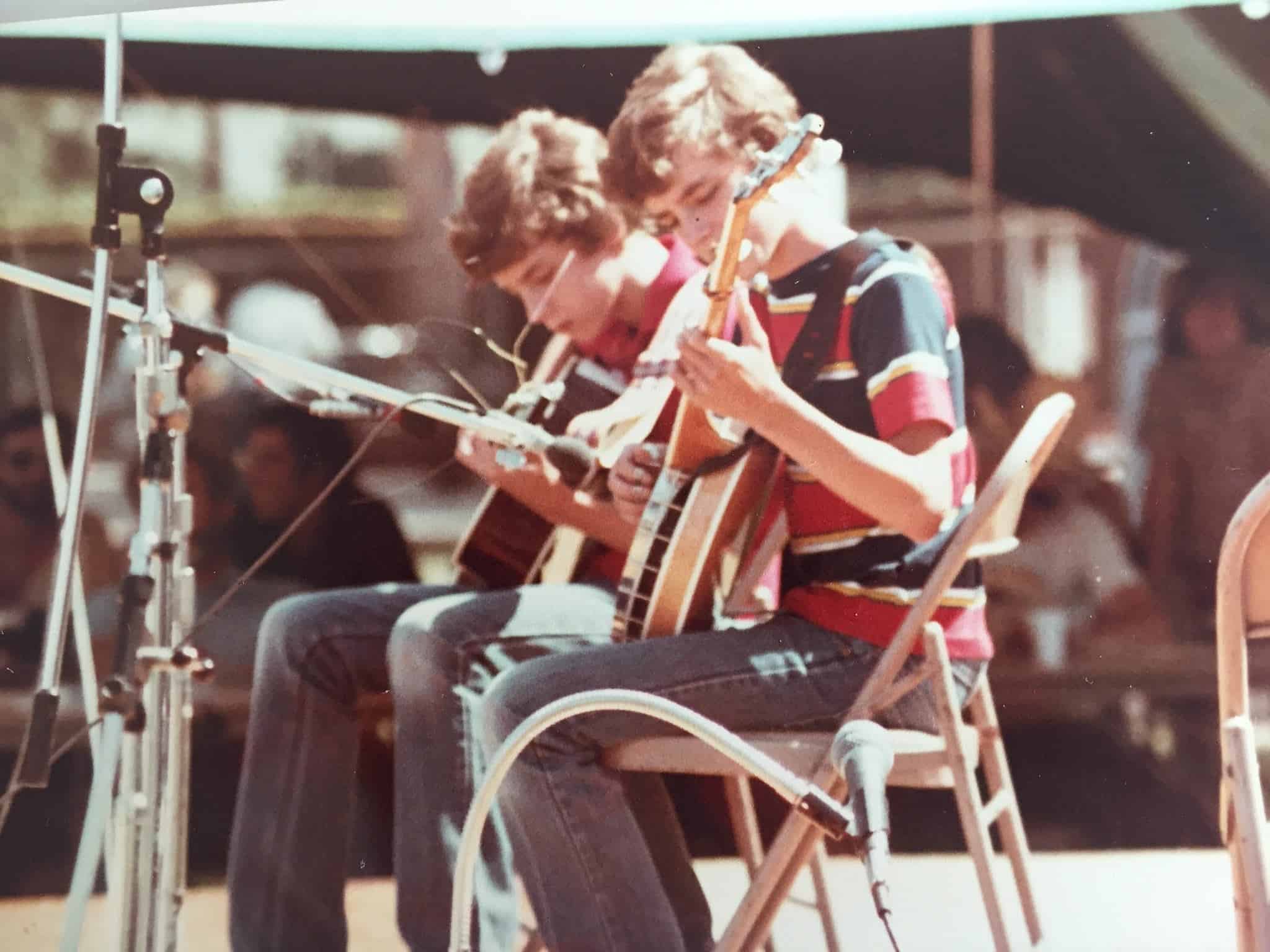 John Rosen playing at the Topanga Banjo and Fiddle Festival